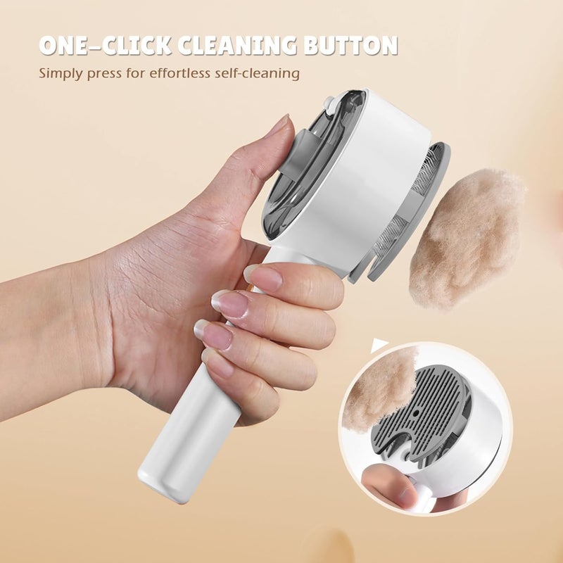 YEAHGO Cat Steam Brush,Cat Brushes for Indoor Cats, 4 In 1Spritz Spray Defur Comb, Cloud Care Shedding Control, Pet Grooming Brush for Long Short Hair Cats Dogs, Massage Clean Design Pet Steam Brushes - Image 5